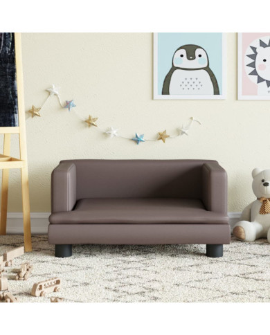 Canapé pour enfants marron 60x40x30 cm similicuir | Mobilier & Déco