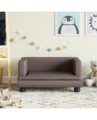 Canapé pour enfants marron 60x40x30 cm similicuir | Mobilier & Déco