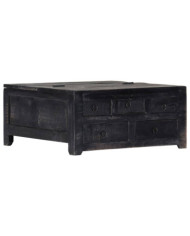 Table basse Noir 65x65x30 cm Bois de manguier massif | Mobilier & Déco
