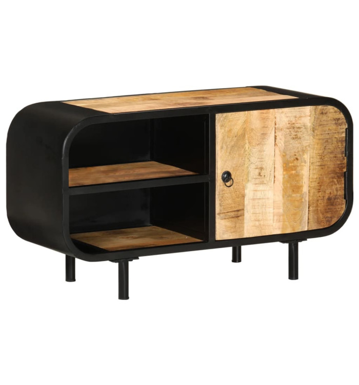 Meuble TV 90x30x48 cm Bois de manguier brut | Mobilier & Déco