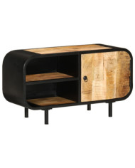 Meuble TV 90x30x48 cm Bois de manguier brut | Mobilier & Déco