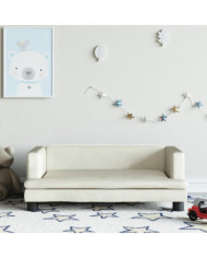 Canapé pour enfants crème 80x45x30 cm velours | Mobilier & Déco