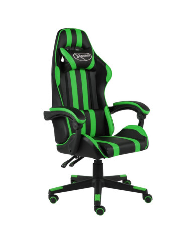 Fauteuil de jeux vidéo Noir et vert Similicuir | Mobilier & Déco