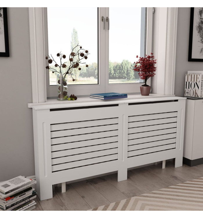 Cache-radiateurs 2 pcs Blanc 172x19x81,5 cm MDF | Mobilier & Déco