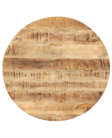 Dessus de table Bois de manguier solide Rond 25-27 mm 80 cm | Mobilier & Déco