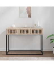 Table console 105x30x75 cm bois d'ingénierie et fer | Mobilier & Déco
