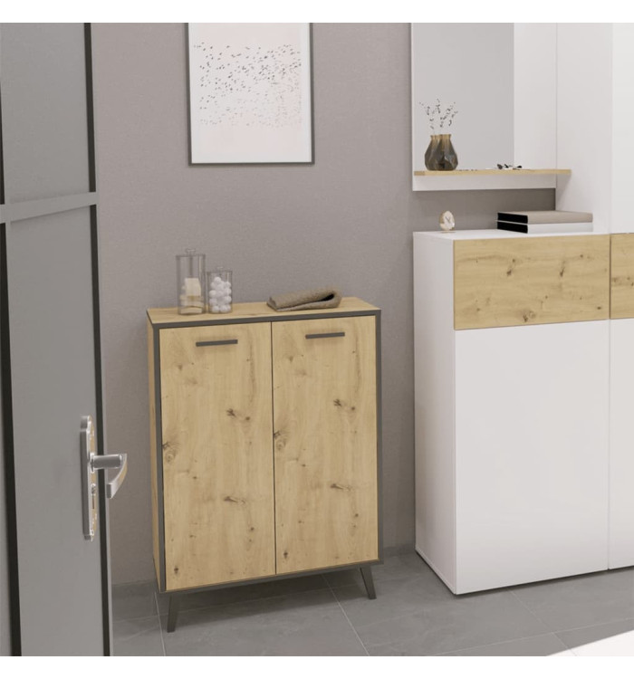 FMD Armoire à chaussures avec 5 compartiments 68,5x33x93,5 cm | Mobilier & Déco