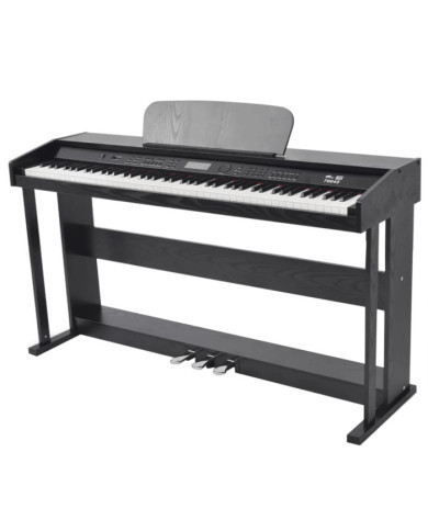 Piano numérique avec pédales 88 touches Noir Panneau mélamine | Mobilier & Déco