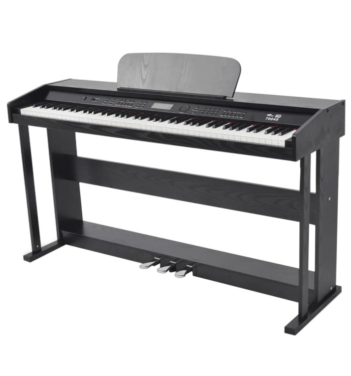 Piano numérique avec pédales 88 touches Noir Panneau mélamine | Mobilier & Déco