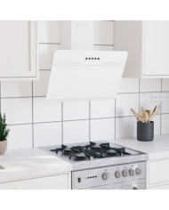 Hotte murale 60 cm Acier et verre trempé Blanc | Mobilier & Déco