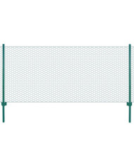 Clôture en grillage métallique avec poteaux Acier 25x0,75m Vert | Mobilier & Déco
