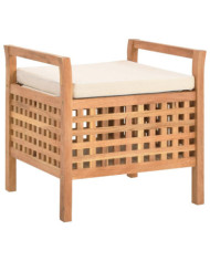 Banc de rangement 49x48x49 cm Bois de noyer massif | Mobilier & Déco