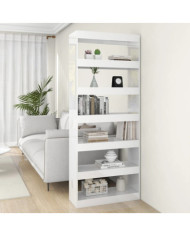 Bibliothèque/Séparateur de pièce Blanc brillant 80x30x198 cm | Mobilier & Déco