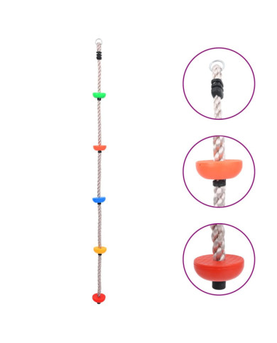 Corde d'escalade avec plates-formes 200 cm | Mobilier & Déco