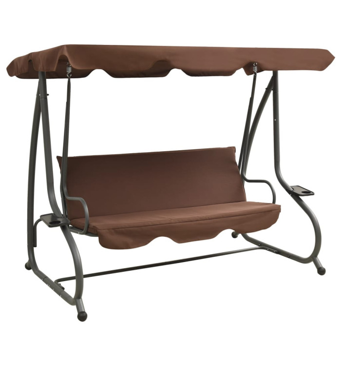 Balancelle d'extérieur avec auvent Couleur café | Mobilier & Déco