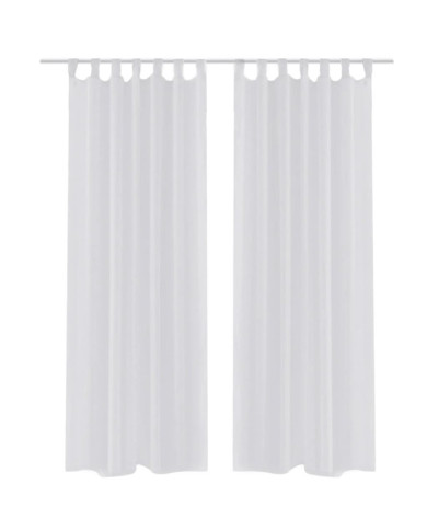 Rideau fin Blanc 140x175 cm 2 pcs | Mobilier & Déco
