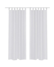 Rideau fin Blanc 140x175 cm 2 pcs | Mobilier & Déco
