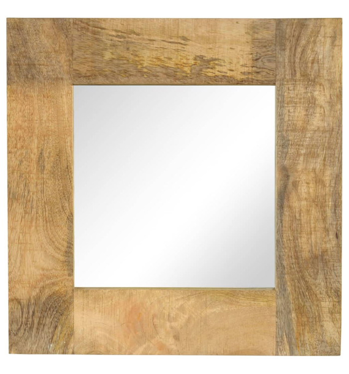 Miroir Bois de manguier massif 50 x 50 cm | Mobilier & Déco