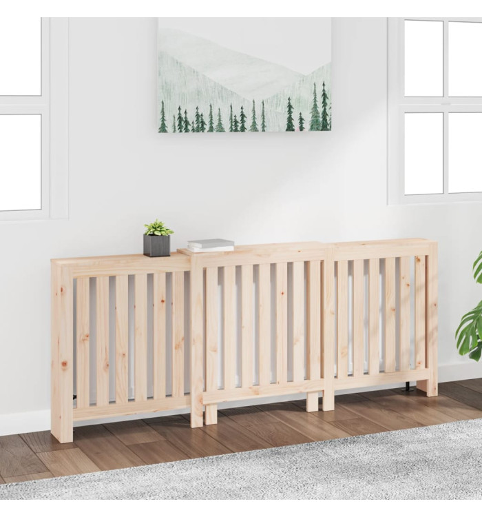 Cache-radiateur 210x21x85 cm Bois massif de pin | Mobilier & Déco
