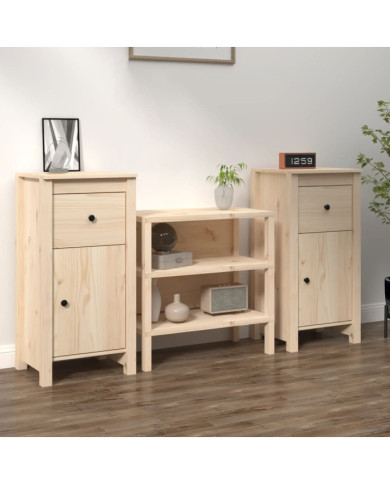 Buffets 2 pcs 40x35x80 cm bois massif de pin | Mobilier & Déco