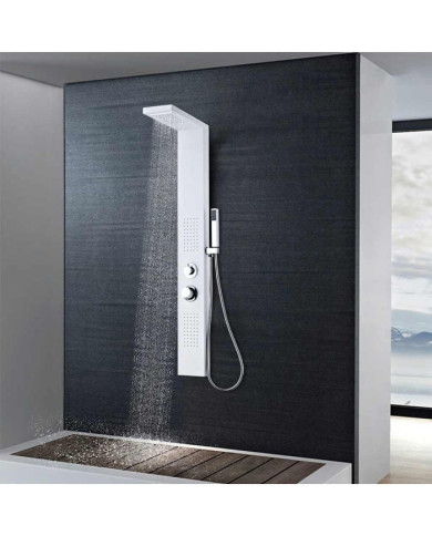 Système de panneau de douche Aluminium Mat Blanc | Mobilier & Déco