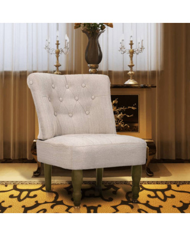 Fauteuil de style France crème tissu | Mobilier & Déco