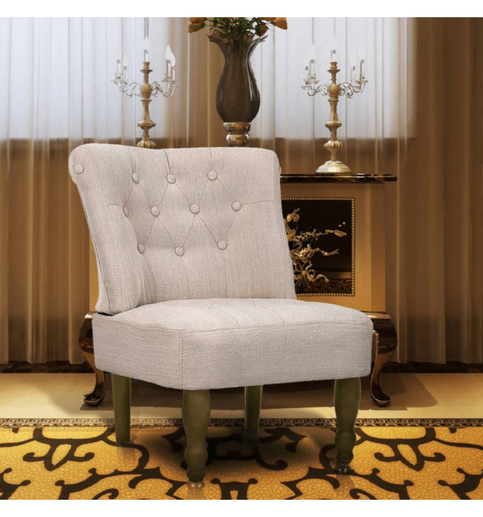 Fauteuil de style France crème tissu | Mobilier & Déco