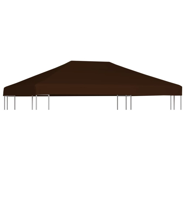 Toile supérieure de gazebo 310 g/m² 3x4 m Marron | Mobilier & Déco