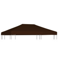 Toile supérieure de gazebo 310 g/m² 3x4 m Marron | Mobilier & Déco