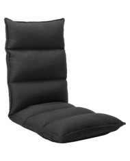Chaise pliable de sol Noir Tissu | Mobilier & Déco