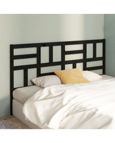 Tête de lit Noir 206x4x104 cm Bois massif de pin | Mobilier & Déco