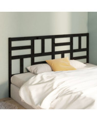Tête de lit Noir 206x4x104 cm Bois massif de pin | Mobilier & Déco