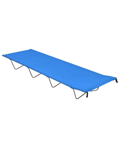 Lit de camping 180x60x19 cm Tissu Oxford et acier Bleu | Mobilier & Déco