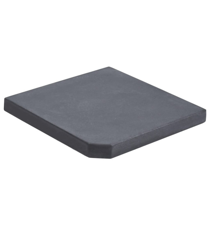 Plaque de poids de parasol Noir Granite Carré 25 kg | Mobilier & Déco