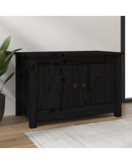 Armoire à chaussures Noir 70x38x45,5 cm Bois de pin massif | Mobilier & Déco