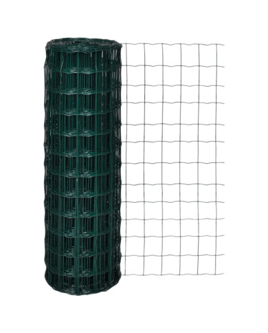Clôture euro Acier 10 x 1,2 m Vert | Mobilier & Déco