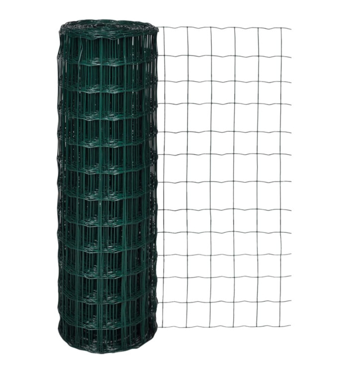 Clôture euro Acier 10 x 1,2 m Vert | Mobilier & Déco