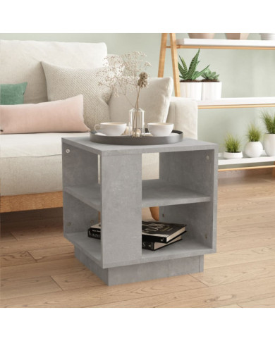 Table basse gris béton 40x40x43 cm bois d'ingénierie | Mobilier & Déco