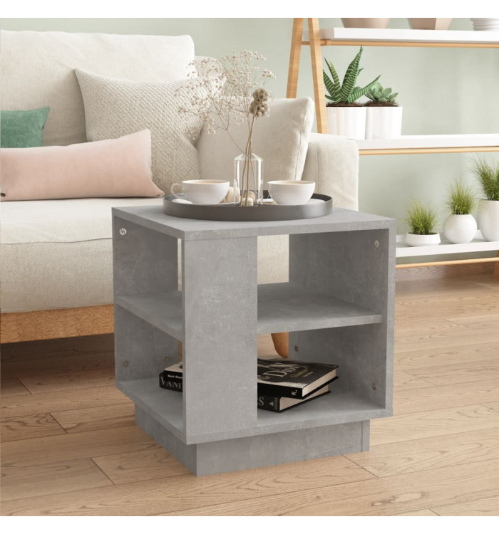 Table basse gris béton 40x40x43 cm bois d'ingénierie | Mobilier & Déco