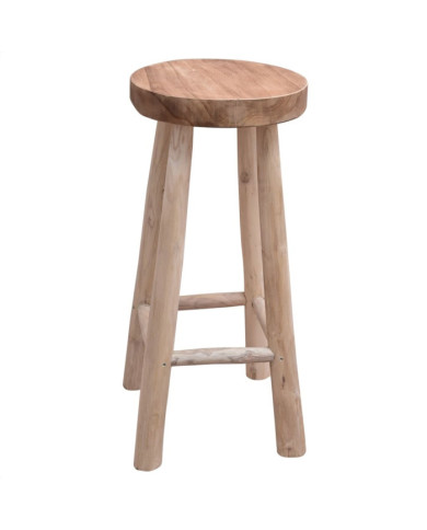 Chaise de bar Bois de teck solide | Mobilier & Déco