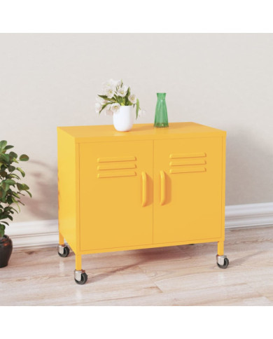 Armoire de rangement Jaune moutarde 60x35x56 cm Acier | Mobilier & Déco
