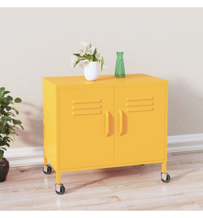 Armoire de rangement Jaune moutarde 60x35x56 cm Acier | Mobilier & Déco