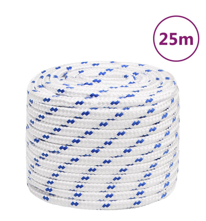 Corde de bateau Blanc 16 mm 25 m Polypropylène | Mobilier & Déco