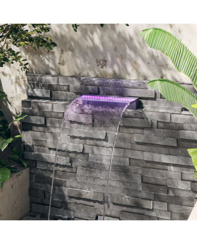 Déversoir pour cascade avec LED RVB Acrylique 45 cm | Mobilier & Déco