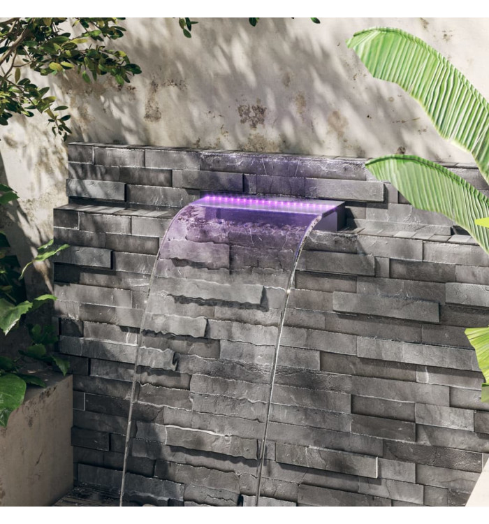 Déversoir pour cascade avec LED RVB Acrylique 45 cm | Mobilier & Déco