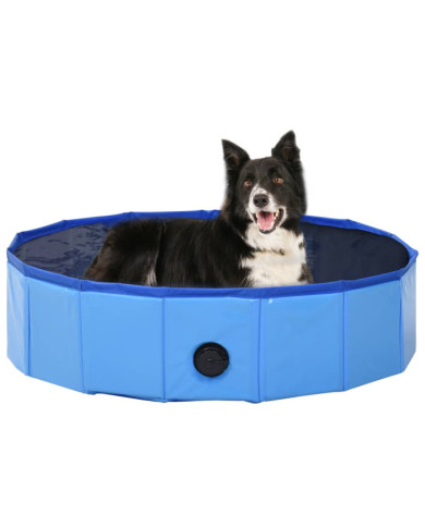 Piscine pliable pour chiens Bleu 80x20 cm PVC | Mobilier & Déco