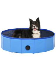 Piscine pliable pour chiens Bleu 80x20 cm PVC | Mobilier & Déco