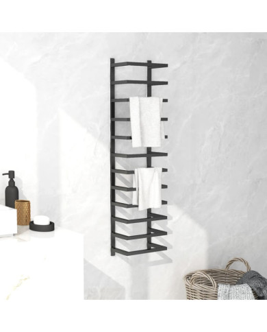 Porte-serviette Noir 24x12x96 cm Acier | Mobilier & Déco