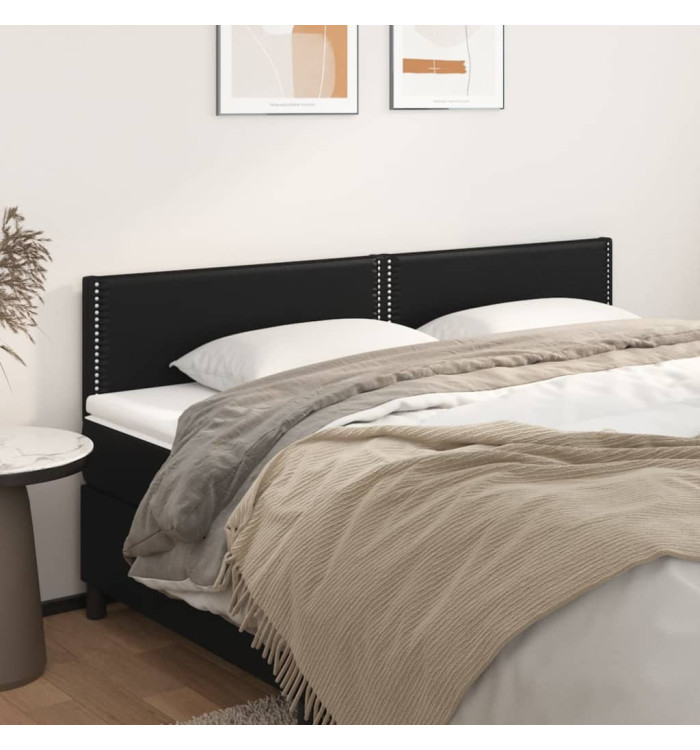 Têtes de lit 2 pcs Noir 90x5x78/88 cm Similicuir | Mobilier & Déco