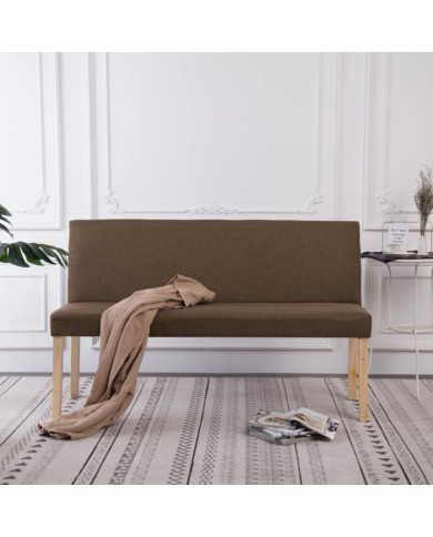 Banc 139,5 cm Marron Polyester | Mobilier & Déco